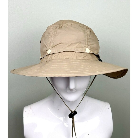 NWT Head Net Sun Hat Safari Jungle Bucket Hat with Hidden Net Mesh Khaki USHAKE - Picture 1 of 7